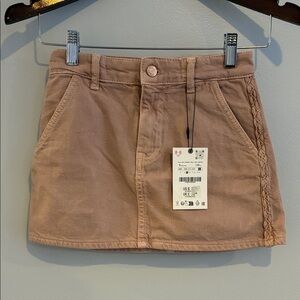 NWT Zara Girls Pink Denim Skirt